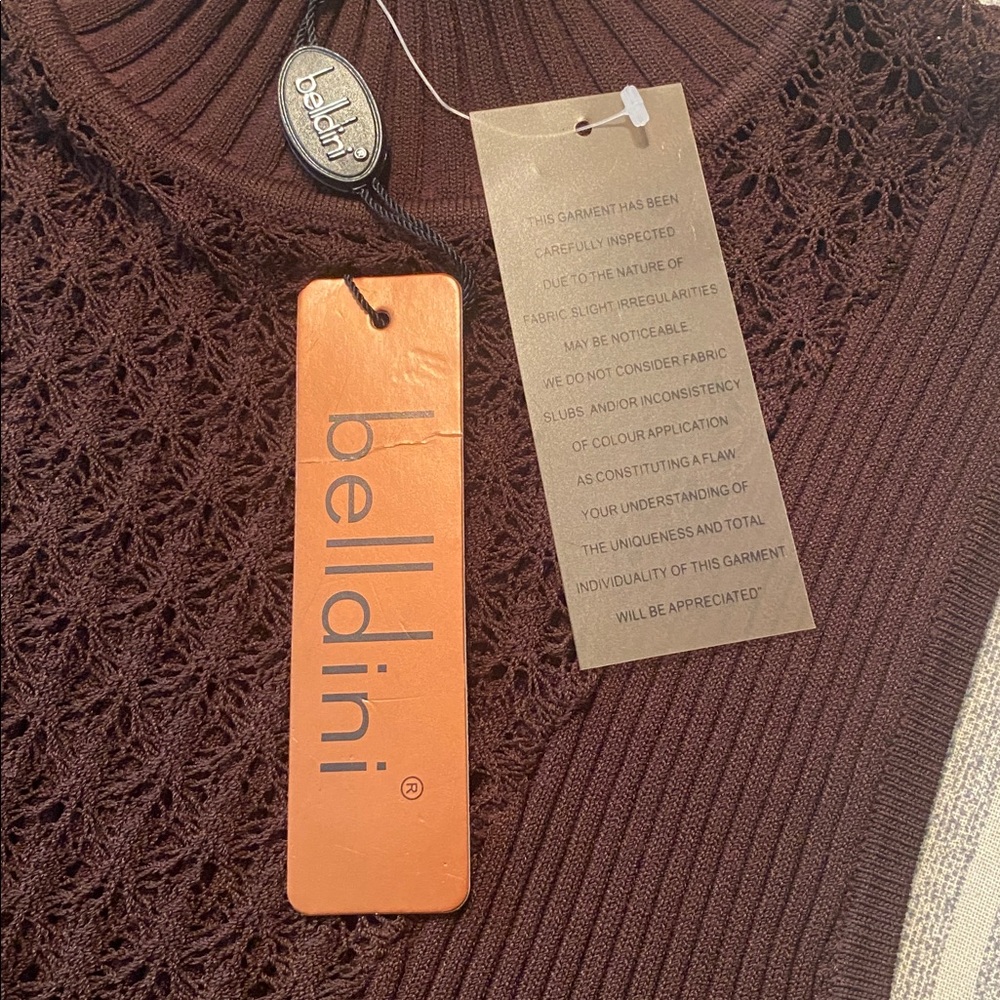 Belldini Chocolate Ribbed Knit Top - Picture 5 of 5